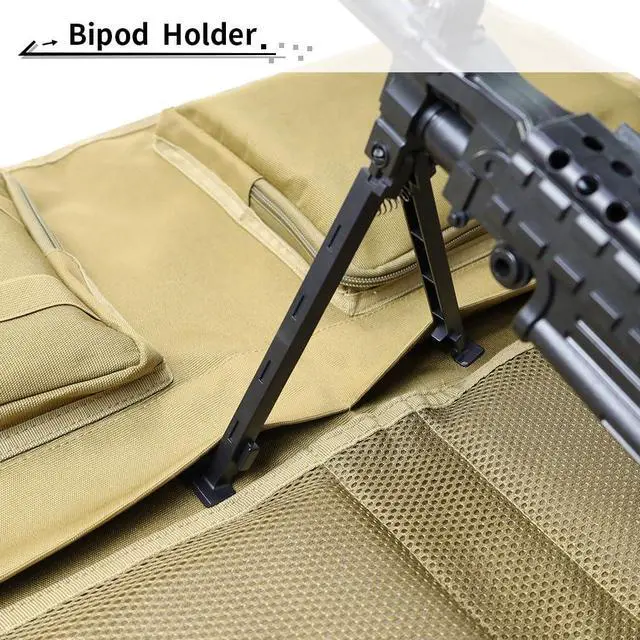 Alt view image 4 of 7 - Shooting Mats Prone Padded, Extra Large Portable Roll Up Folded Waterproof Non-Slip Tactical Shooting Mat with Thickened Cotton Padding, Bipod Holder & 2 Accessory Pockets for Range Shooting Hunting