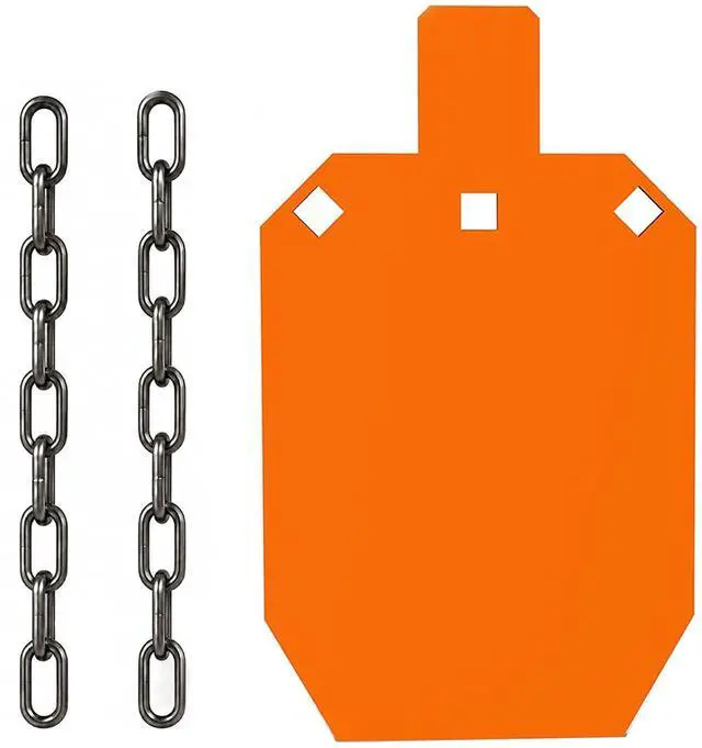 Main image of 1/2" Thick 12x20 AR500 Steel Targets for Shooting, Metal Gong Shooting Target, with Metal Chains, Neon Orange Color