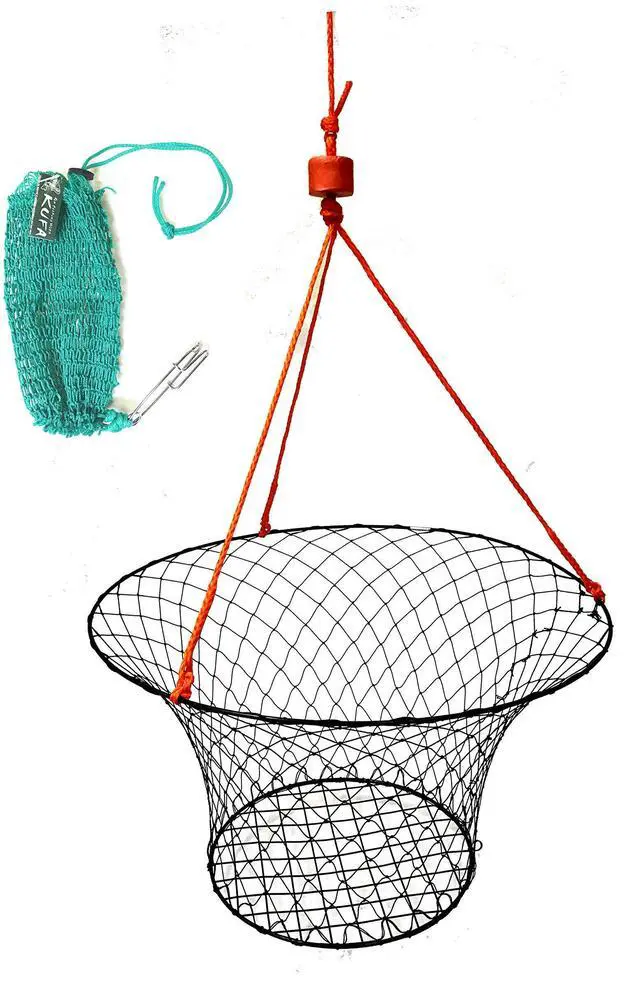Main image of Vinyl Coated 30-Inch Crab Ring with 50-feet Rope and Accessories
