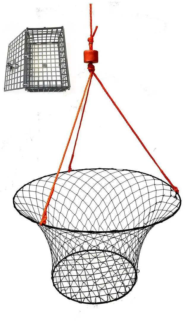 Main image of Vinyl Coated 30-Inch Crab Ring with 50-feet Rope and Accessories