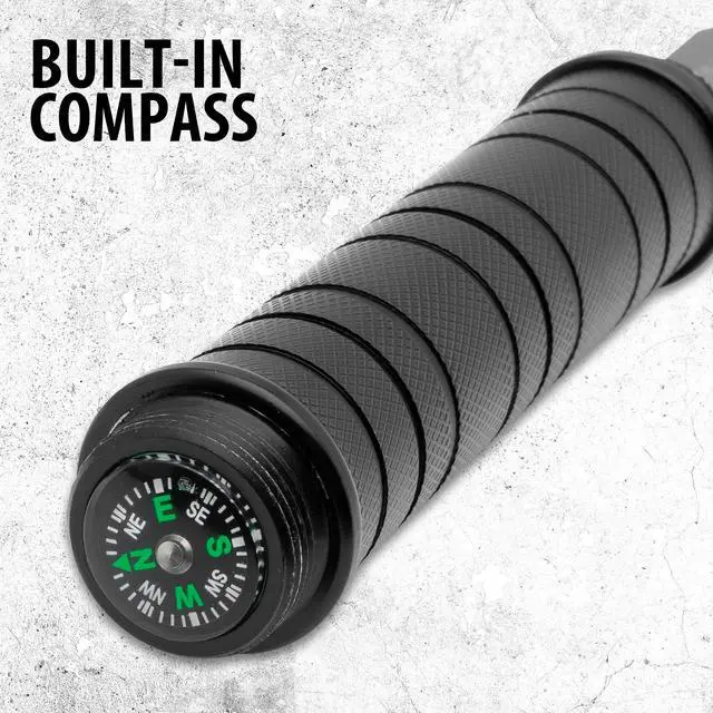Alt view image 6 of 7 - Amazon Jungle Survivor Break-Down Spear | Non-Reflective Finish 2Cr13 Stainless Steel Blade | Textured Steel Shaft | Zippered Carrying Case | Black Oxide Finish