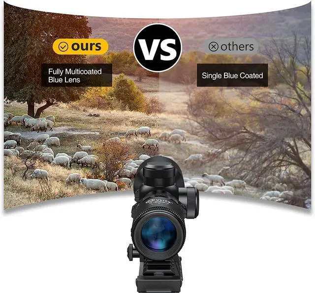 Alt view image 4 of 7 - 3-9x40 Optics R4 Reticle Crosshair Scope with Scope Mounts
