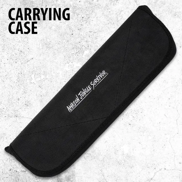Alt view image 4 of 7 - Amazon Jungle Survivor Break-Down Spear | Non-Reflective Finish 2Cr13 Stainless Steel Blade | Textured Steel Shaft | Zippered Carrying Case | Black Oxide Finish