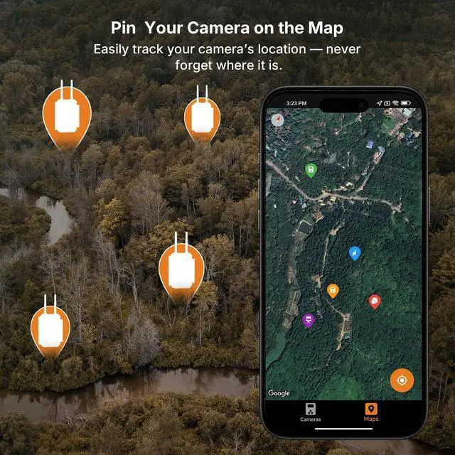 Alt view image 7 of 7 - E8 2.0 WiFi Bluetooth Trail Camera (Non-Cellular), 4K Video & 64MP Photo,Dual Antennas, Stable Connection, On-Site App Viewing, No-Glow Night Vision, Motion Activated
