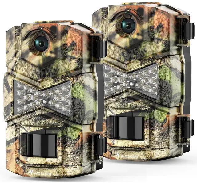 Main image of 2 Pack Trail Cameras with Night Vision Motion Activated Waterproof,48MP Hunting Game Camera,1080P HD Trail Cam for Wildlife Monitoring,Outdoor Scouting & Security(Non-Cellular Non-WiFi)