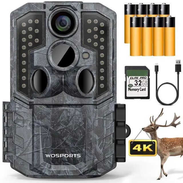 Main image of Trail Camera,48MP 4K 0.2S Trigger Motion Activated,Game Camera with Night Vision IP66 Waterproof 2.0''LCD for Outdoor Scouting Wildlife Monitoring Home Security