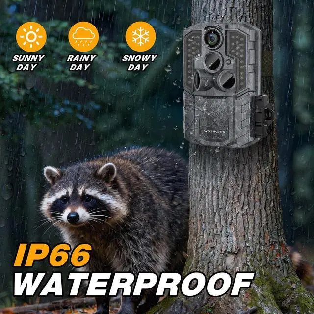 Alt view image 4 of 7 - Trail Camera,48MP 4K 0.2S Trigger Motion Activated,Game Camera with Night Vision IP66 Waterproof 2.0''LCD for Outdoor Scouting Wildlife Monitoring Home Security