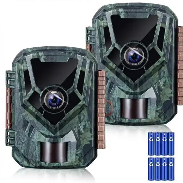 Main image of 2 Pack Trail Cameras 36MP 2.7K, 8AA Batteries, Game Camera with Night Vision Motion ActivatedWaterproof lP66 0.1s Trigger Time w/ 130°Wide-Angle TrailCam for Wildlife Monitoring