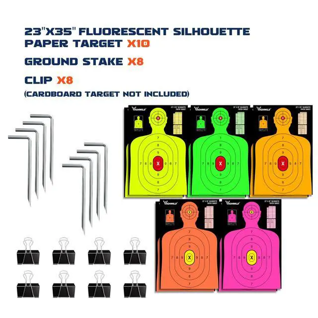 Alt view image 5 of 6 - Adjustable Target Stand Base for Paper Shooting Cardboard Silhouette H Shape Stand Base for Shooting Range 1x2 Wooden Target Station Setup - 2 Pack