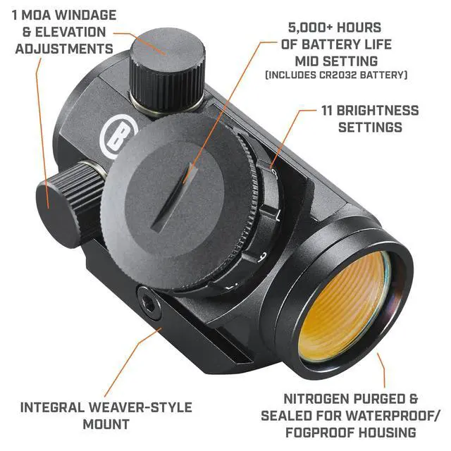 Alt view image 2 of 7 - Trophy TRS-25 Red Dot Sight Riflescope, 1x20mm, Black
