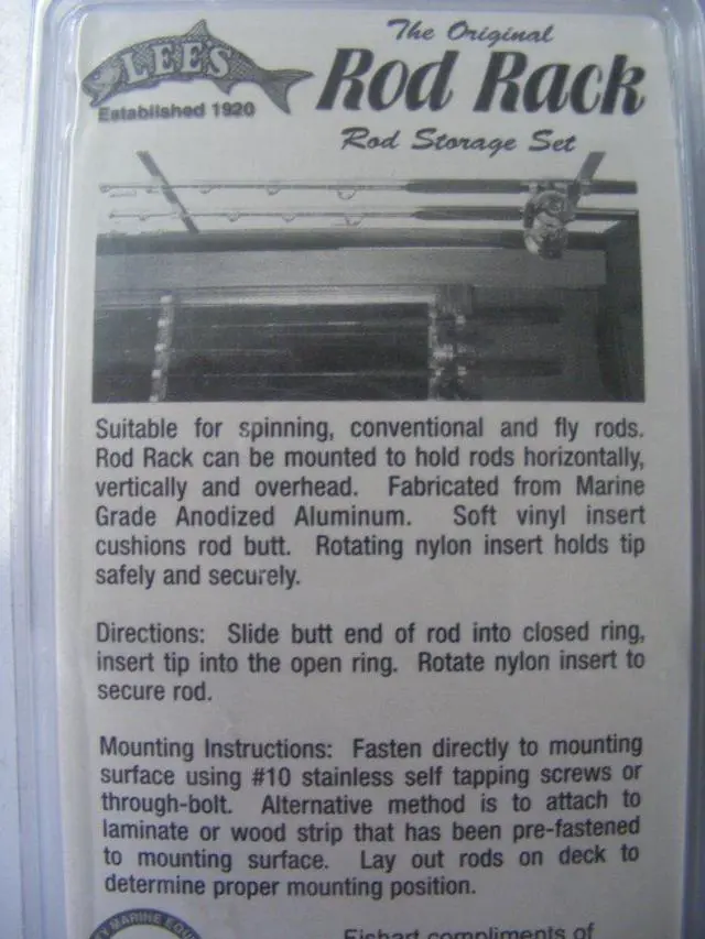 Alt view image 6 of 7 - Lee's MC-70 Single Rod Rack Hanger Holder Lock Ring Silver Set - Fishing Boat MD