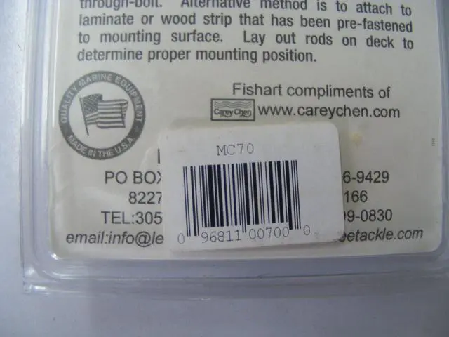 Alt view image 7 of 7 - Lee's MC-70 Single Rod Rack Hanger Holder Lock Ring Silver Set - Fishing Boat MD
