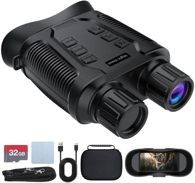 Main image of 4K Night Vision Goggle for Adults, Night Vision Binocular with 3.2 Inner HD Display, 36MP Photos, 8X Digital Zoom,7 Level IR, Rechargeable, for Camping, Hunting, Security (Incl. 32GB Card)