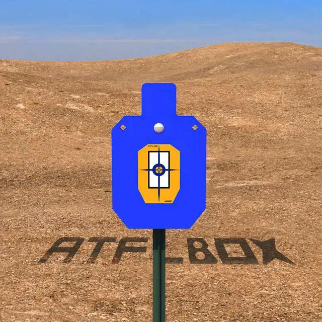 Alt view image 4 of 6 - AR500 Steel Target for Shooting, 1/2 inch Thick Metal Target with T-Post Target Hanger, High Caliber Torso Silhouette Metal Target for Precision Shooting