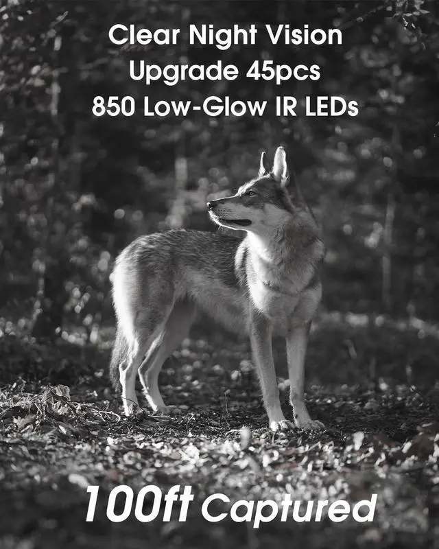 Alt view image 2 of 7 - Trail Camera 4K 64MP WiFi Bluetooth Game Camera, Night Vision Wildlife Hunting Camera, 0.1s Trigger Motion Activated, IP67 Waterproof, 130° Wide Angle for Deer & Farm Security