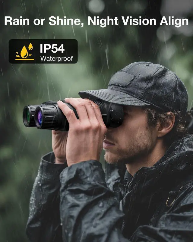 Alt view image 6 of 7 - 4K Night Vision Goggle for Adults, Night Vision Binocular with 3.2 Inner HD Display, 36MP Photos, 8X Digital Zoom,7 Level IR, Rechargeable, for Camping, Hunting, Security (Incl. 32GB Card)