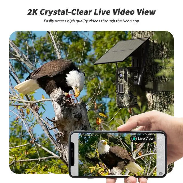 Alt view image 4 of 7 - Trail Camera 2 Packs, Cellular Trail Cameras 4G LTE Live View with Built-in SIM Card 0.2s Trigger Speed Game Camera with Night Vision Motion Activated Waterproof Trail Cam