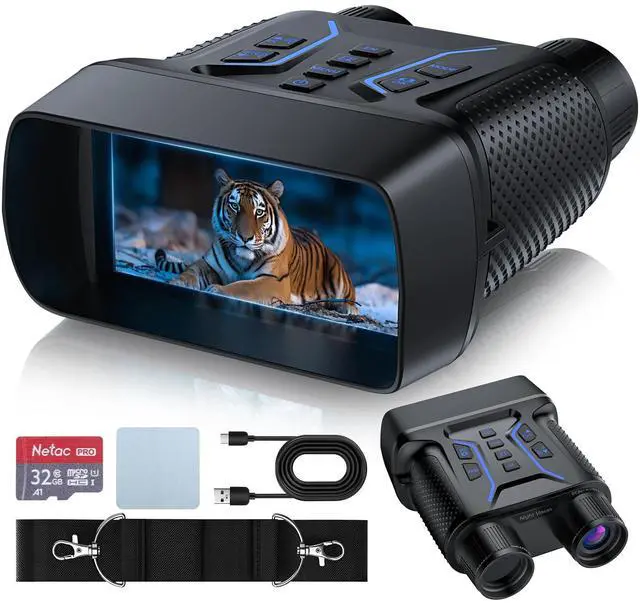 Main image of 4K Night Vision Goggle for Adults, Night Vision Binocular with 4.5'' HD Display, 36MP Photos, 8X Digital Zoom,7 Level IR, Rechargeable, for Camping, Hunting, Security (Incl. 32GB Card)