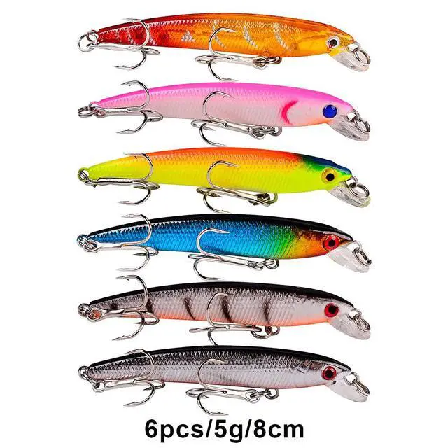 Alt view image 6 of 7 - Bass Fishing Lures Kit Set Topwater Hard Baits Minnow Crankbait Pencil VIB Swimbait for Bass Pike Fit Saltwater and Freshwater