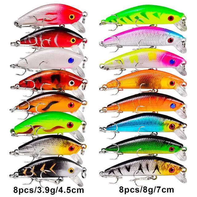Alt view image 7 of 7 - Bass Fishing Lures Kit Set Topwater Hard Baits Minnow Crankbait Pencil VIB Swimbait for Bass Pike Fit Saltwater and Freshwater
