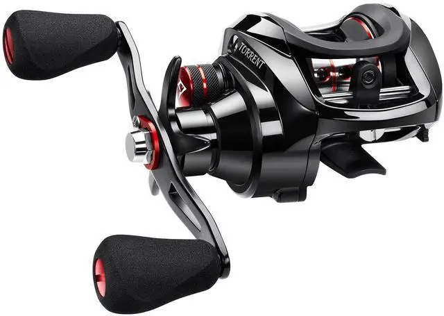 Main image of Torrent Baitcasting Reel, 18LB Carbon Drag, Magnetic Brake | 7.1:1 and 5.3:1 ratios, low-profile body, smooth casting, 6+1 bearings, easy control