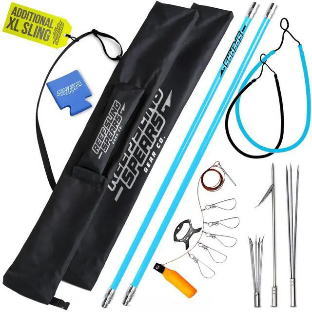 Main image of Hawaiian Sling Fishing Spear Set - Travel Fiberglass Pole Spear Harpoon for Spearfishing with 3 Prong Paralyzer Tips 5' - Fishing line Holder and Travel Bag Included for Spear Fishing Equipment