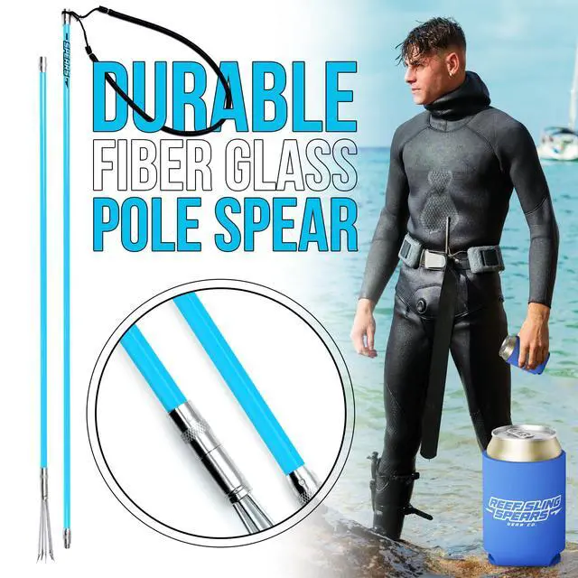 Alt view image 7 of 7 - Hawaiian Sling Fishing Spear Set - Travel Fiberglass Pole Spear Harpoon for Spearfishing with 3 Prong Paralyzer Tips 5' - Fishing line Holder and Travel Bag Included for Spear Fishing Equipment