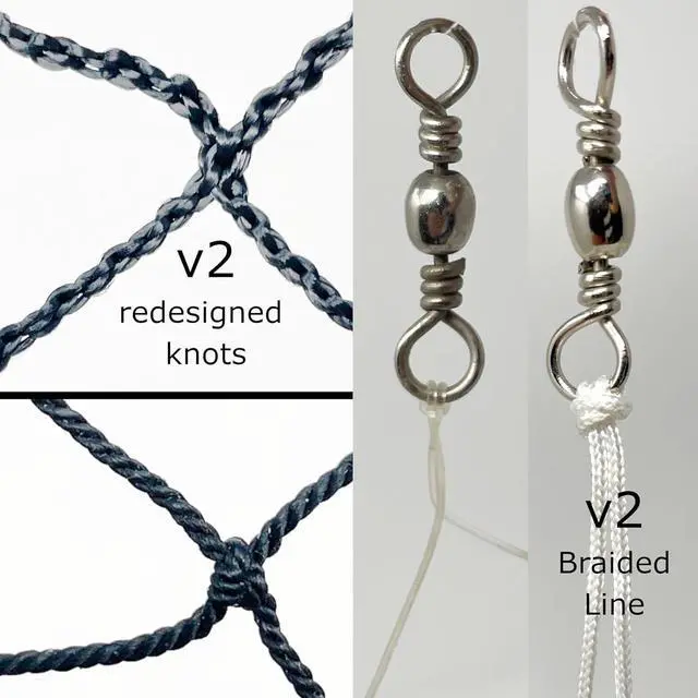 Alt view image 7 of 7 - Foldable Castable Crab Trap - Crab Hawk & Crab Jaw Star Trap with Bait Clip - Portable Fishing Rod Crab Pot for Blue Crabs & Dungeness - Designed in USA