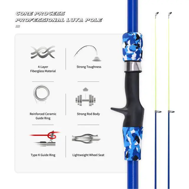 Alt view image 3 of 7 - Portable Kids Fishing Rod Set 2Pack Telescopic Fishing Poles for Boys and Girls Fishing Rod and Reel Combos with Full Kits Fishing Net and Bucket for Toddler Youth