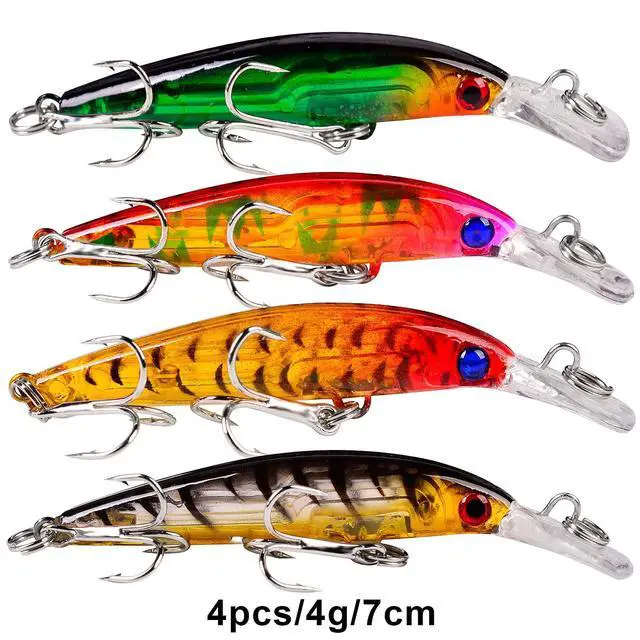 Alt view image 5 of 7 - Bass Fishing Lures Kit Set Topwater Hard Baits Minnow Crankbait Pencil VIB Swimbait for Bass Pike Fit Saltwater and Freshwater