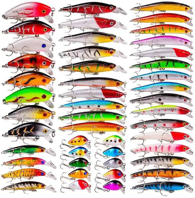 Main image of Bass Fishing Lures Kit Set Topwater Hard Baits Minnow Crankbait Pencil VIB Swimbait for Bass Pike Fit Saltwater and Freshwater