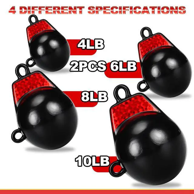 Alt view image 6 of 6 - Coated Downrigger Ball Weight with Keel Downrigger Weights Vinyl-Coated Trolling Weight for Boats Round Marine Accessories Black