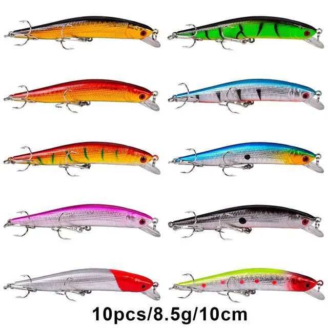 Alt view image 2 of 7 - Bass Fishing Lures Kit Set Topwater Hard Baits Minnow Crankbait Pencil VIB Swimbait for Bass Pike Fit Saltwater and Freshwater