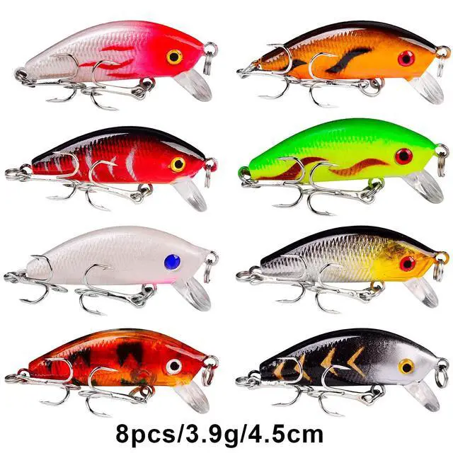 Alt view image 4 of 7 - Bass Fishing Lures Kit Set Topwater Hard Baits Minnow Crankbait Pencil VIB Swimbait for Bass Pike Fit Saltwater and Freshwater