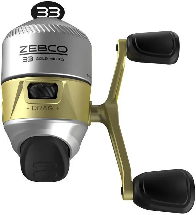 Main image of 33 Gold Spincast Fishing Reel, Changeable Right or Left-Hand Retrieve, All-Metal Gears, Pre-Spooled with Cajun Fishing Line
