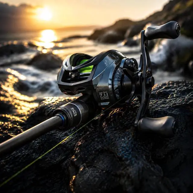Alt view image 7 of 7 - DC Baitcasting Reel with Smart Digital Brake, Anti-Backlash Fishing Reel with Signature DC Sound, Easy-Control 7.1:1 Baitcaster for Beginners & Bass Fishing