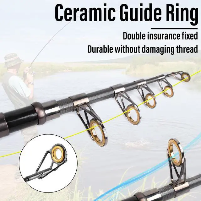 Alt view image 3 of 7 - Fishing Rod and Reel Combos 125-Pieces Telescopic Spinning Pole Reel Gear Equipment Set with Tackle Bag for Adult Collapsible Travel Complete Fishing Set Men Starter Freshwater Saltwater