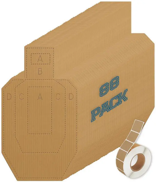 Main image of Shooting Targets for the Range, 30 x 18 Inch Silhouette Cardboard Targets for Tactical Practice Competitions with Paster