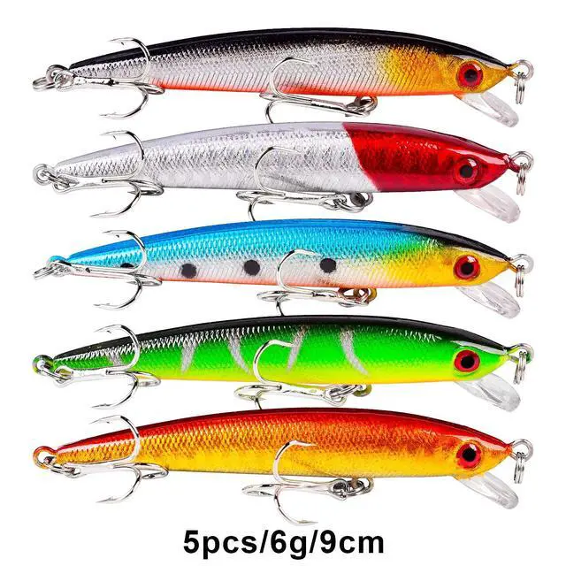 Alt view image 6 of 7 - Bass Fishing Lures Kit Set Topwater Hard Baits Minnow Crankbait Pencil VIB Swimbait for Bass Pike Fit Saltwater and Freshwater