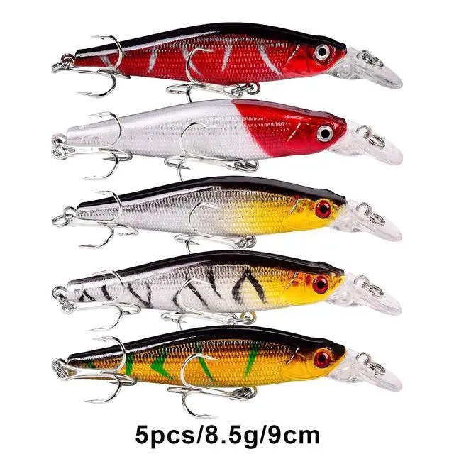 Alt view image 7 of 7 - Bass Fishing Lures Kit Set Topwater Hard Baits Minnow Crankbait Pencil VIB Swimbait for Bass Pike Fit Saltwater and Freshwater