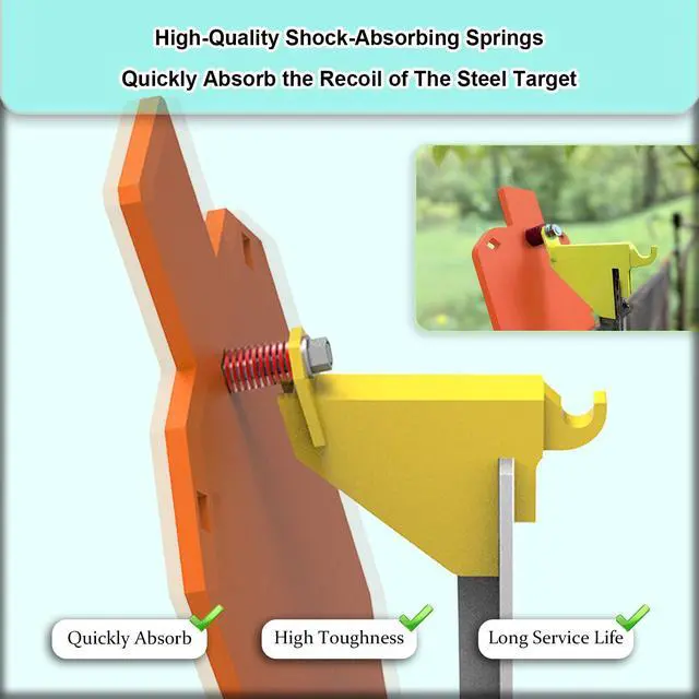 Alt view image 5 of 7 - 1/2" Thick AR500 Steel Target & T-Post Target Hanger - Fits Targets on Both Ends