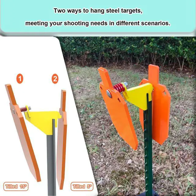 Alt view image 4 of 7 - 1/2" Thick AR500 Steel Target & T-Post Target Hanger - Fits Targets on Both Ends