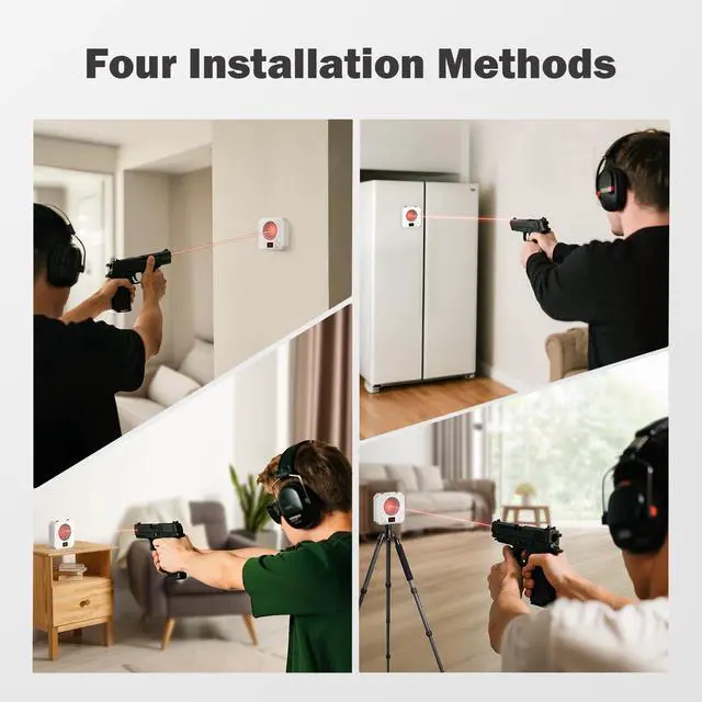 Alt view image 6 of 7 - 9mm Laser Training Cartridge Dry Fire Target Suitable for Dry Fire Laser Training System, 5 Difficulty Grade Rechargeable Target and Training Cartridge with Snap Cap for Shooting Practice