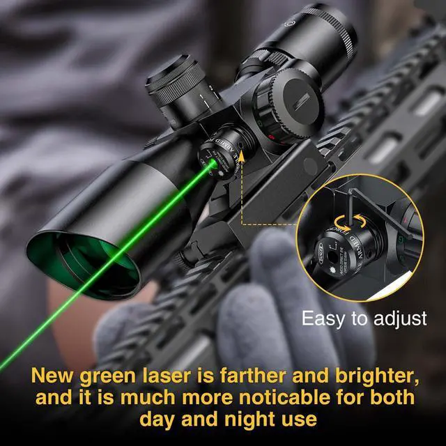 Alt view image 2 of 7 - 2.5-10x40e Red & Green Illuminated Scope with 20mm Mount