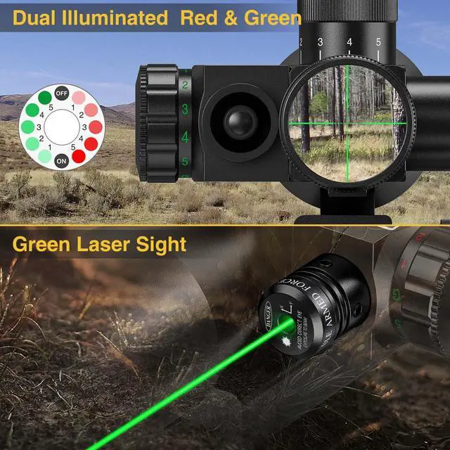 Alt view image 3 of 7 - 2.5-10x40e Red & Green Illuminated Scope with 20mm Mount