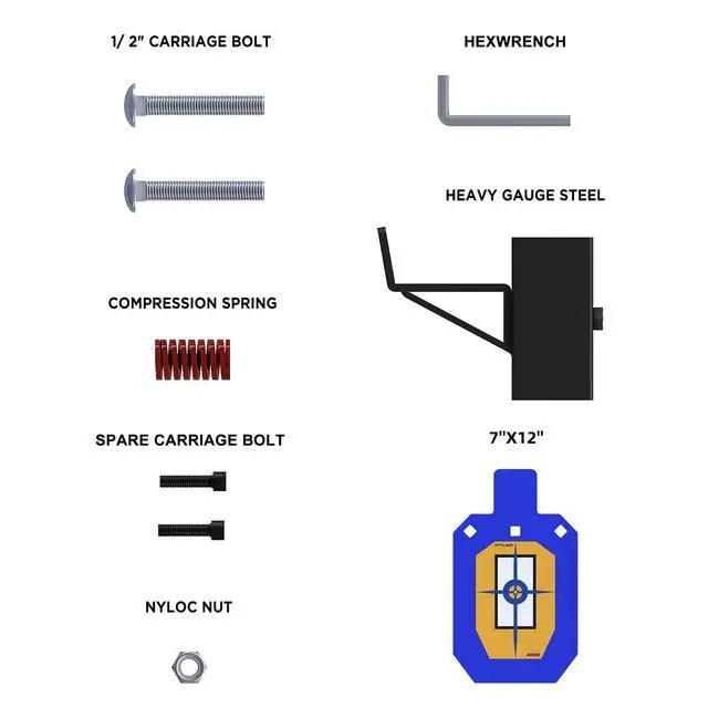 Alt view image 6 of 6 - AR500 Steel Target for Shooting, 1/2 inch Thick Metal Target with T-Post Target Hanger, High Caliber Torso Silhouette Metal Target for Precision Shooting