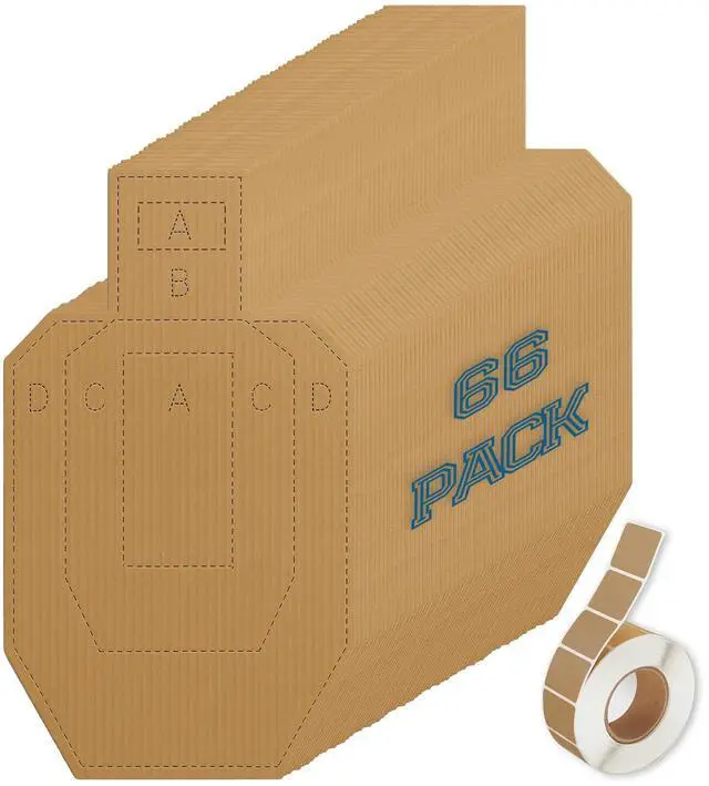 Main image of Shooting Targets for the Range, 30 x 18 Inch Silhouette Cardboard Targets for Tactical Practice Competitions with Paster