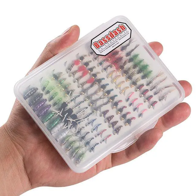 Alt view image 7 of 7 - Fly Fishing Flies Kit Fly Assortment Trout Bass Fishing with Fly Box with Dry/Wet Flies, Nymphs, Streamers, Popper