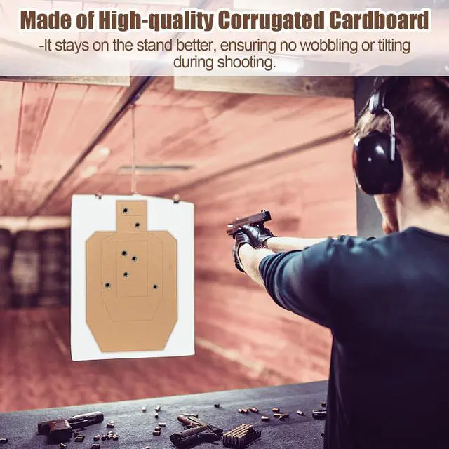 Alt view image 2 of 7 - 30"x18" 2mm Thicken Cardboard Silhouette Shooting Targets - 20/30/50 Pcs Tactical Targets for Shooting Range Practice Competitions Self-Defense Training