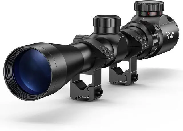 Main image of 3-9x40 Rifle Scope, Red & Green Illuminated Optical Riflescope, 1 inch Tube Scope for Hunting with Mounts